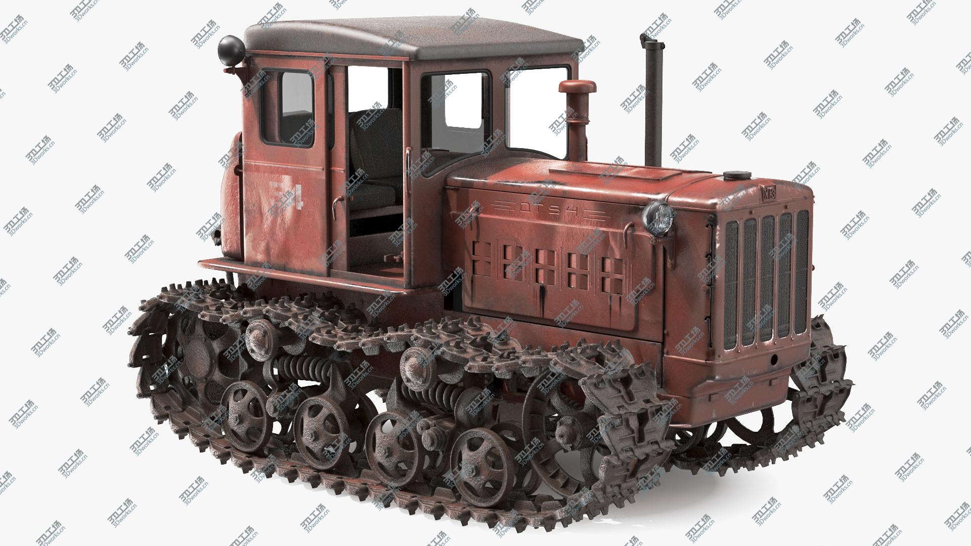 images/goods_img/202104093/Old Rusty Soviet Crawler Tractor DT54 Rigged 3D model/1.jpg
